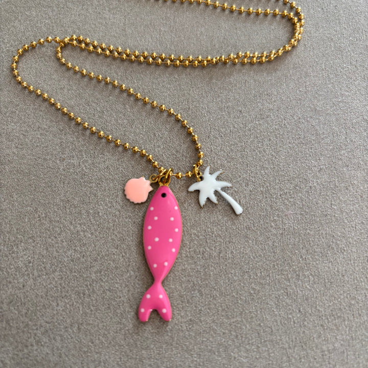 Collana Pesce Pois e Palma
