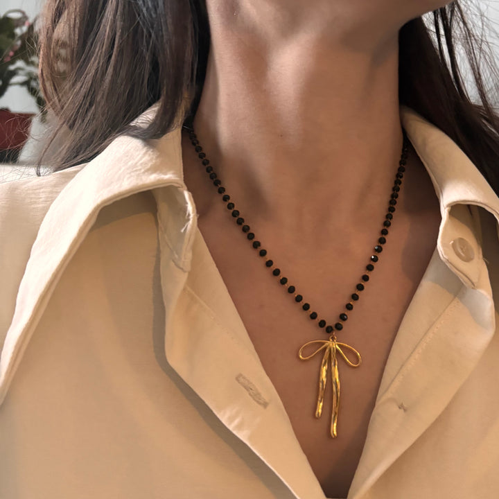 Collana Fiocco e Cristalli