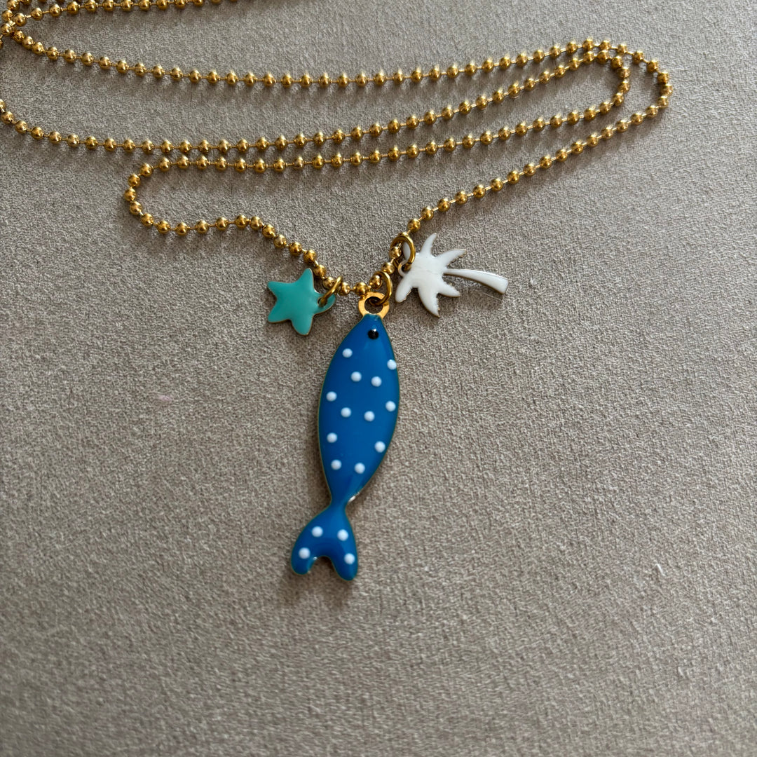 Collana Pesce Pois e Palma