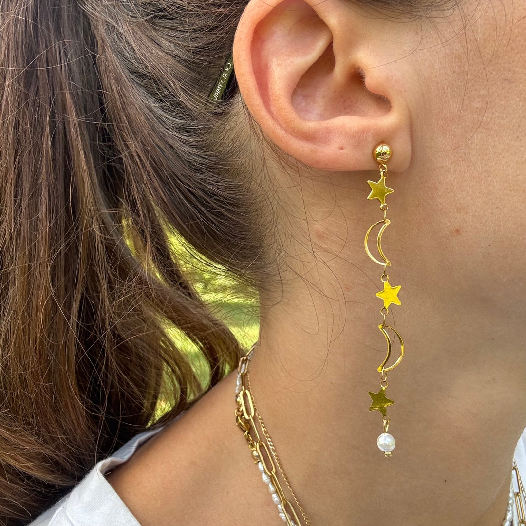 Orecchini e Bracciale Luna e stelle