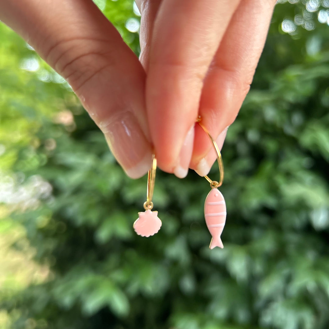 Sea hoop earrings