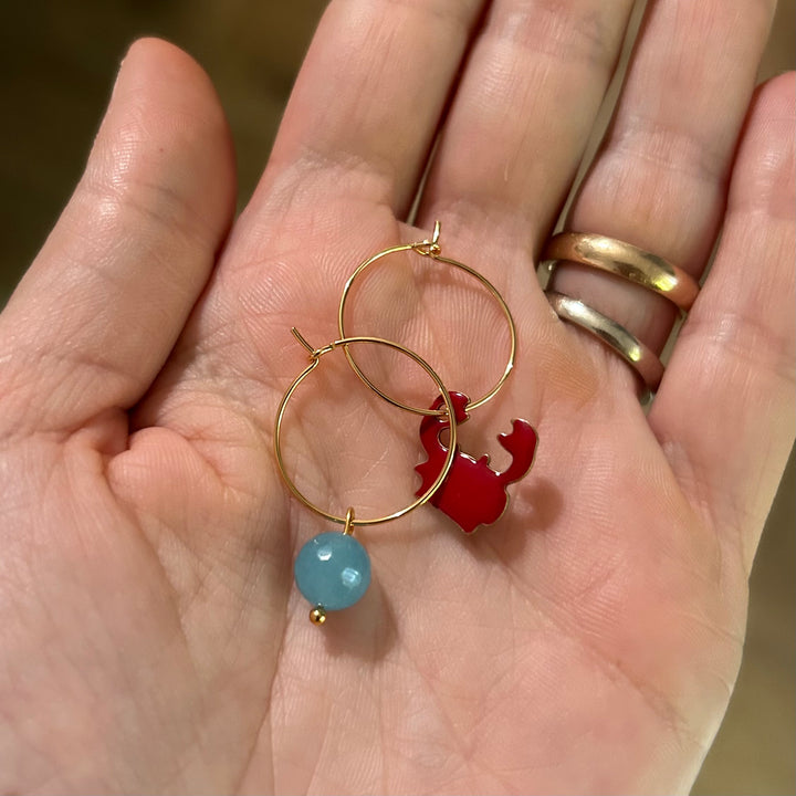 Sea hoop earrings