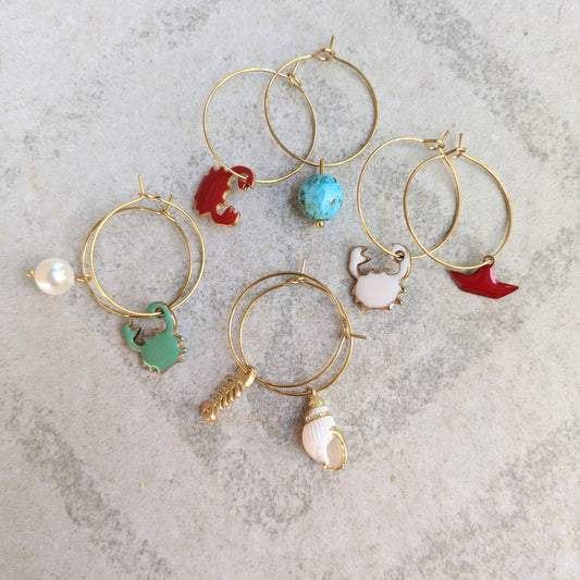 Sea hoop earrings