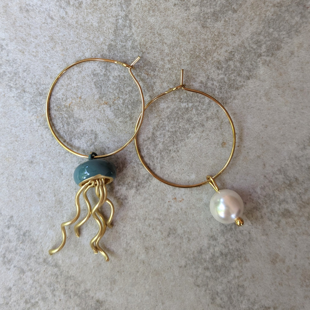 Sea hoop earrings