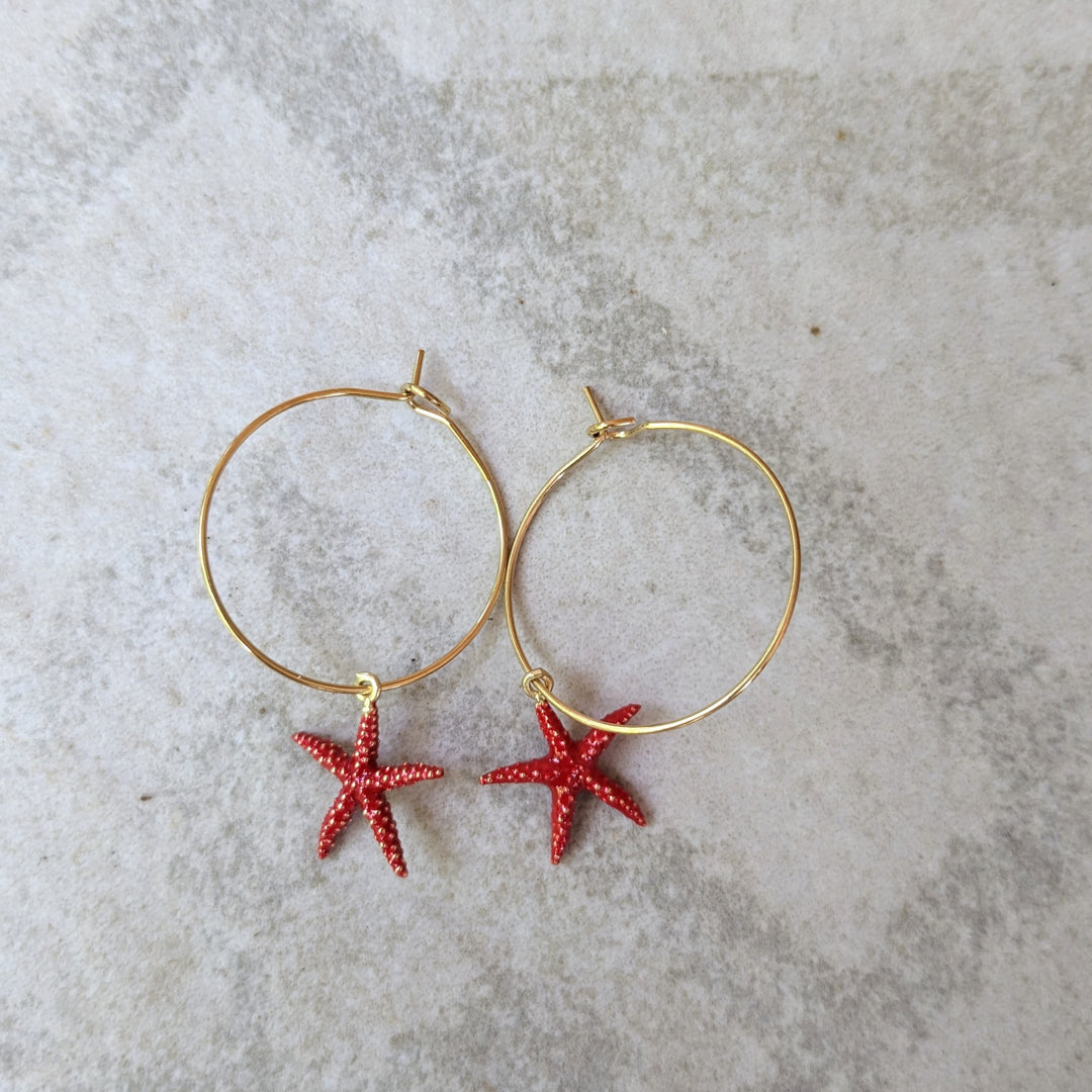 Sea hoop earrings