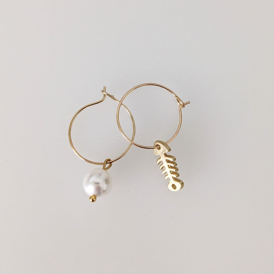 Sea hoop earrings