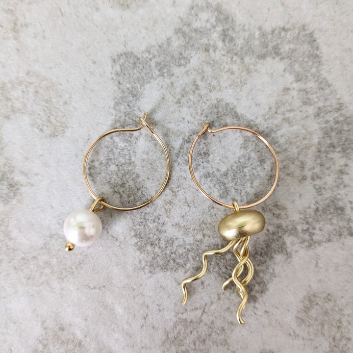 Sea hoop earrings