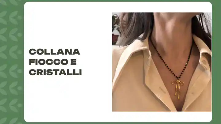 Collana Fiocco e Cristalli by@Outfy